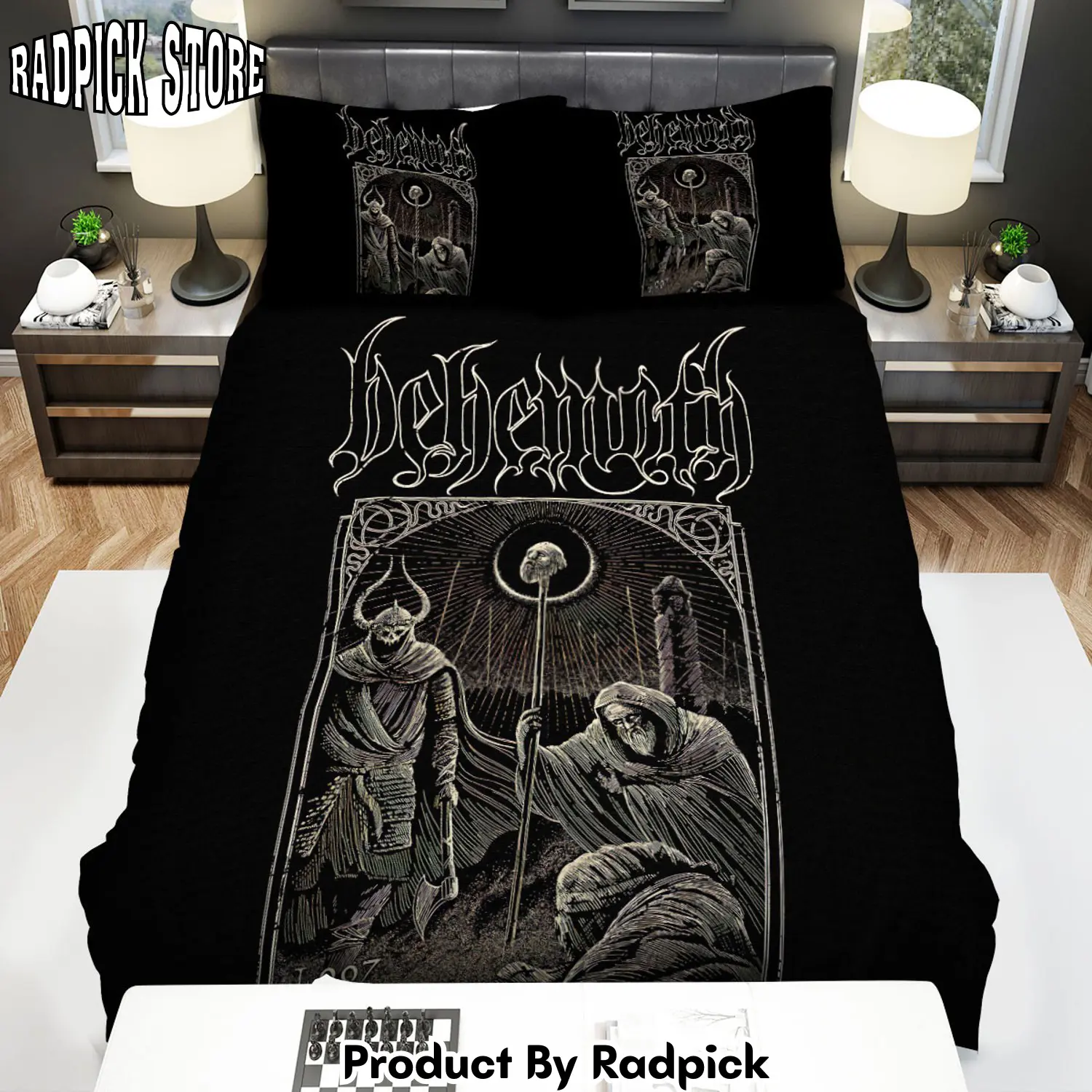 Radpick behemoth full moon illustration bed sheets spread comforter duvet cover bedding sets rp3278411